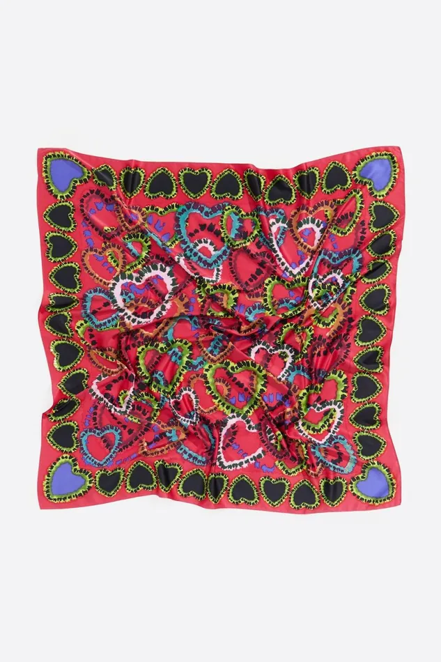 Strawberry Frame Hearts Scarf Strawberry Women Bimba Y Lola Scarves Strawberry Frame Hearts Scarf Strawberry Women Bimba Y Lola Scarves