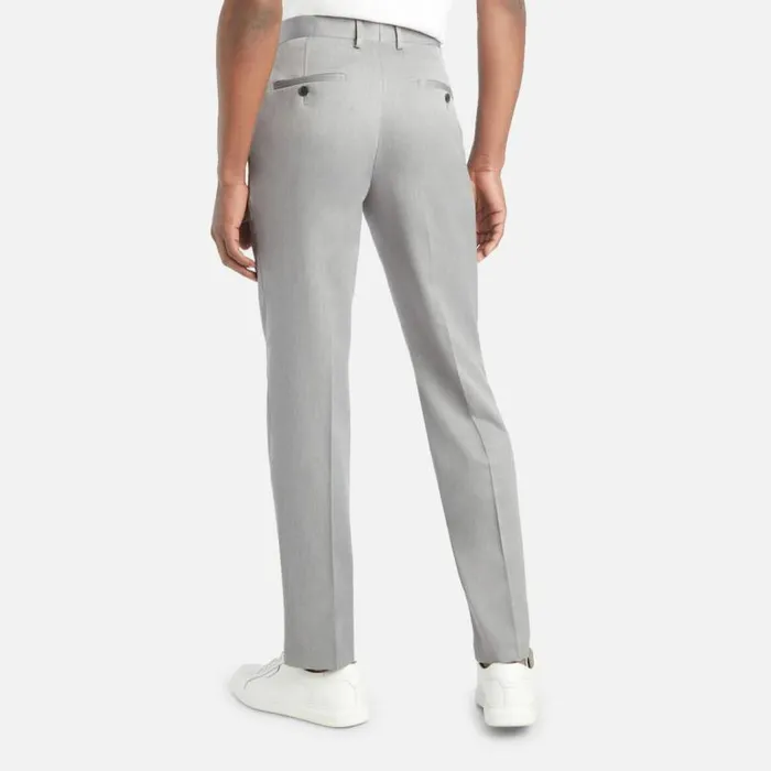 Stretch Urban Heather Slim Fit Flex Waistband Flat Front Dress Pant Htr Grey Men Kenneth Cole Bottoms