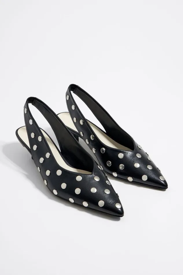Studded Black Leather Pump Black Women Bimba Y Lola Court Shoes Studded Black Leather Pump Black Women Bimba Y Lola Court Shoes
