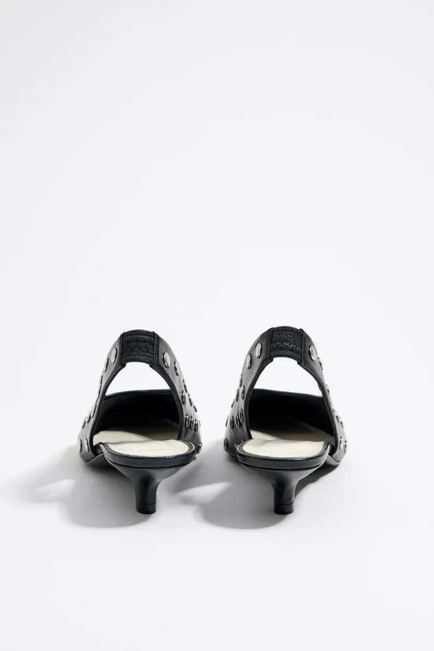 Studded Black Leather Pump Black Women Bimba Y Lola Court Shoes Studded Black Leather Pump Black Women Bimba Y Lola Court Shoes