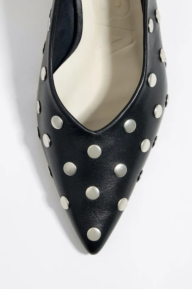 Studded Black Leather Pump Black Women Bimba Y Lola Court Shoes Studded Black Leather Pump Black Women Bimba Y Lola Court Shoes