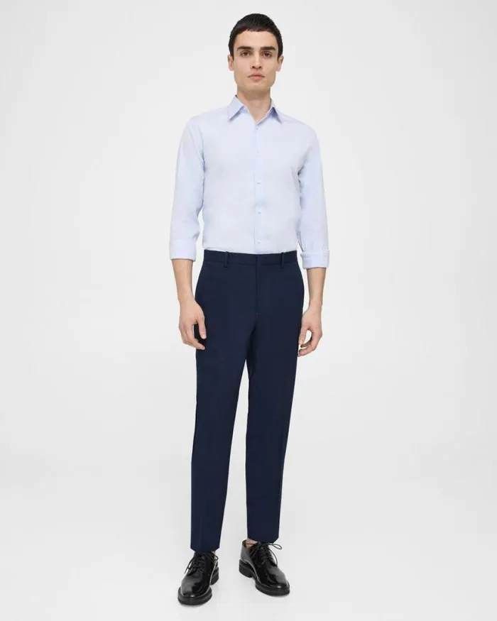 Suits Men Theory Curtis Pant In Textured Gabardine Baltic