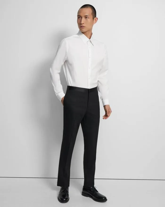 Suits Men Theory Mayer Tuxedo Pant In Stretch Wool Black
