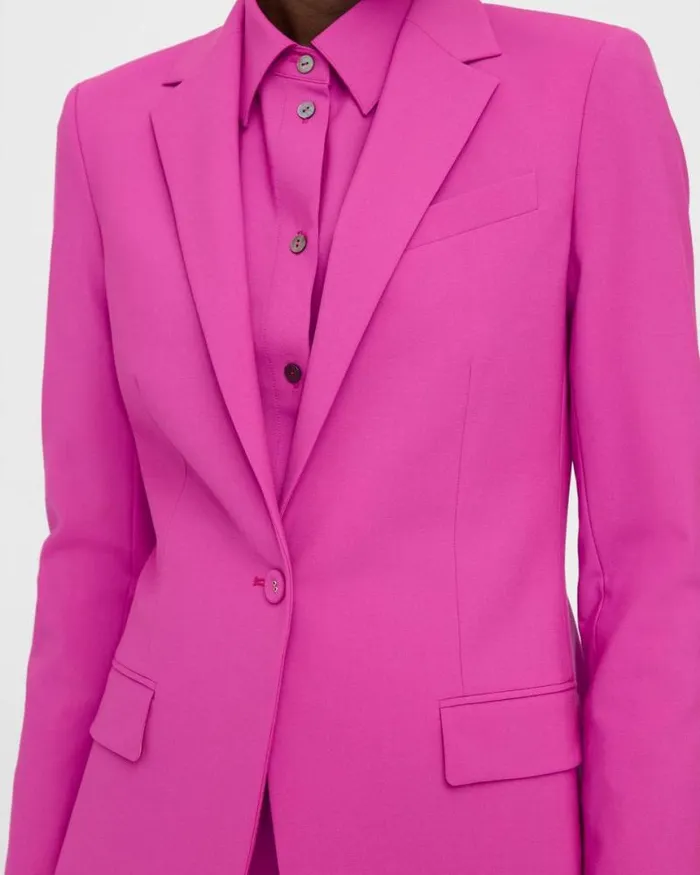 Suits Women Theory Staple Blazer In Good Wool Carnation