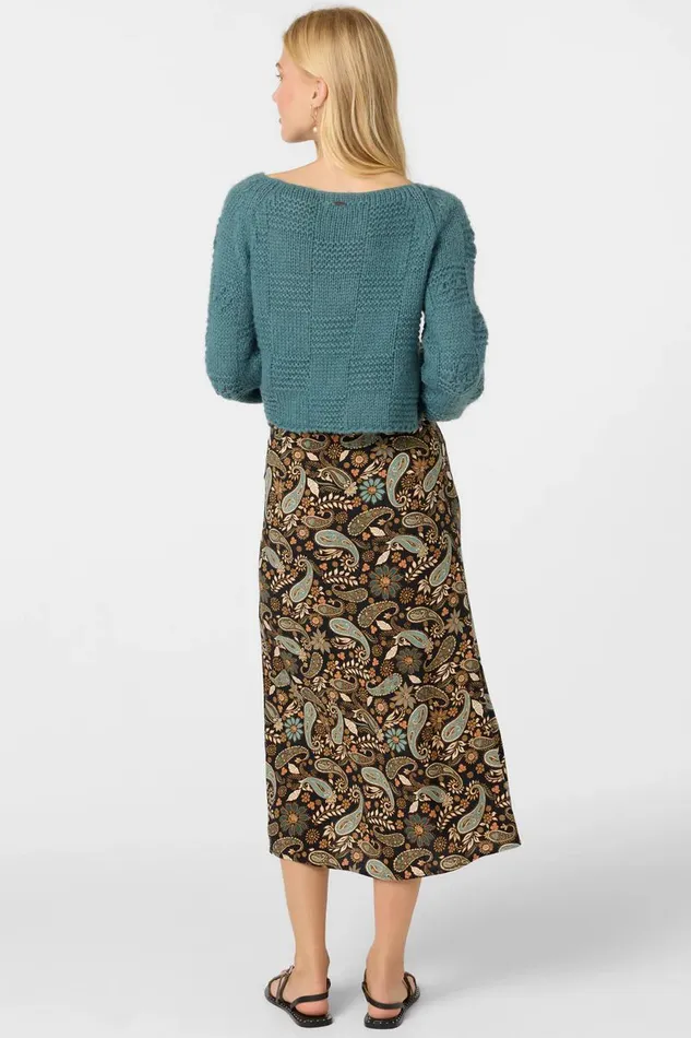 SUNNI ROSALIA PAISLEY MIDI SKIRT Black Women O039NEILL Clothing