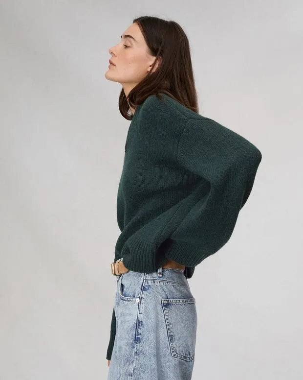 Sweaters and Sweatshirts Women Rag and Bone Danica VNeck Sweater Dark Green