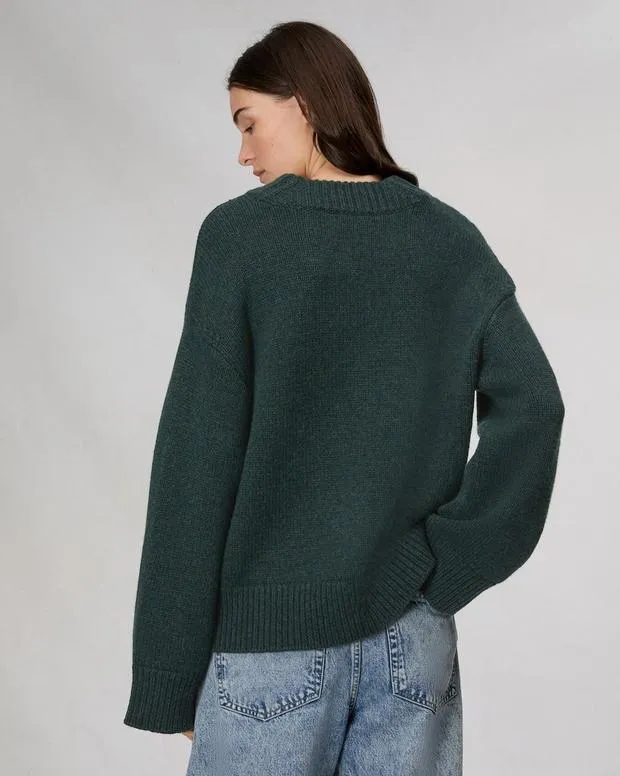 Sweaters and Sweatshirts Women Rag and Bone Danica VNeck Sweater Dark Green
