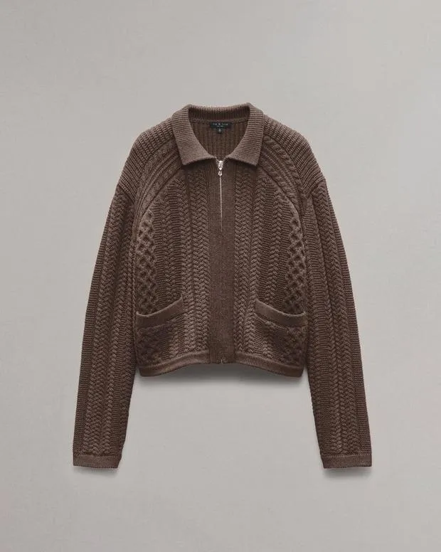 Sweaters and Sweatshirts Women Rag and Bone Kerry Cable Cardigan Brown