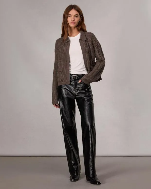 Sweaters and Sweatshirts Women Rag and Bone Kerry Cable Cardigan Brown