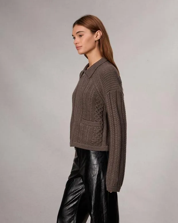 Sweaters and Sweatshirts Women Rag and Bone Kerry Cable Cardigan Brown