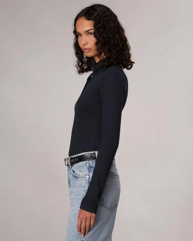 Sweaters and Sweatshirts Women Rag and Bone The Knit Rib Polo Shirt Salute Sweaters and Sweatshirts Women Rag and Bone The Knit Rib Polo Shirt Salute