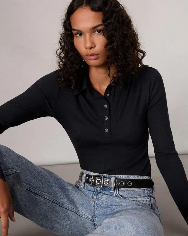 Sweaters and Sweatshirts Women Rag and Bone The Knit Rib Polo Shirt Salute Sweaters and Sweatshirts Women Rag and Bone The Knit Rib Polo Shirt Salute