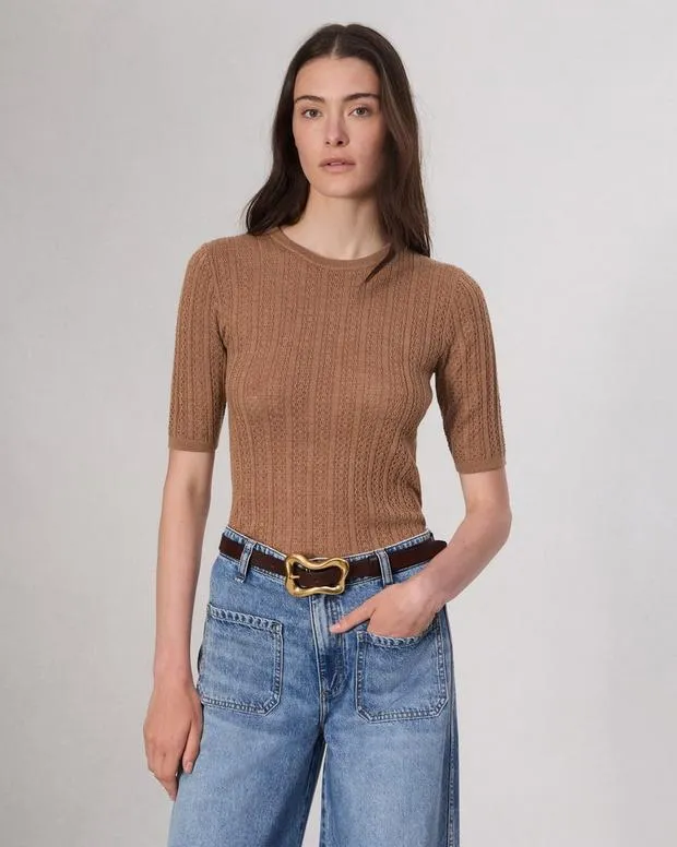 Sweaters and Sweatshirts Women Rag and Bone Tina Washable Wool Crew Camel