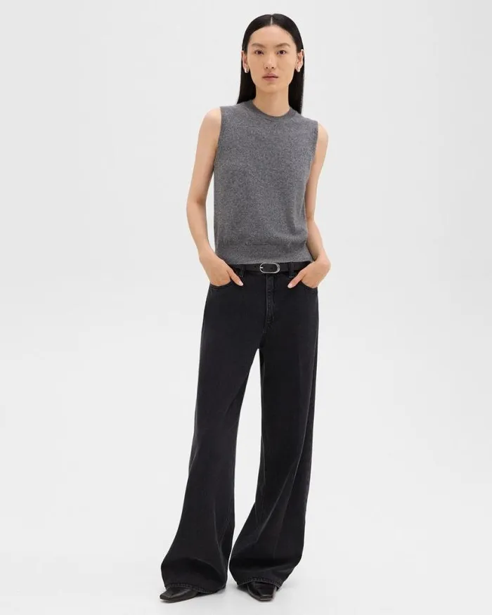Sweaters Cardigans Women Theory Sweater Shell In Cashmere Husky Sweaters Cardigans Women Theory Sweater Shell In Cashmere Husky