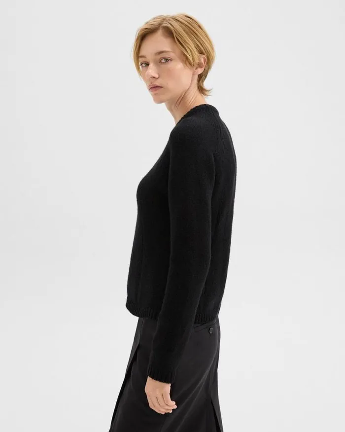Sweaters Cardigans Women Theory ZipUp Cardigan In Felted WoolCashmere Black