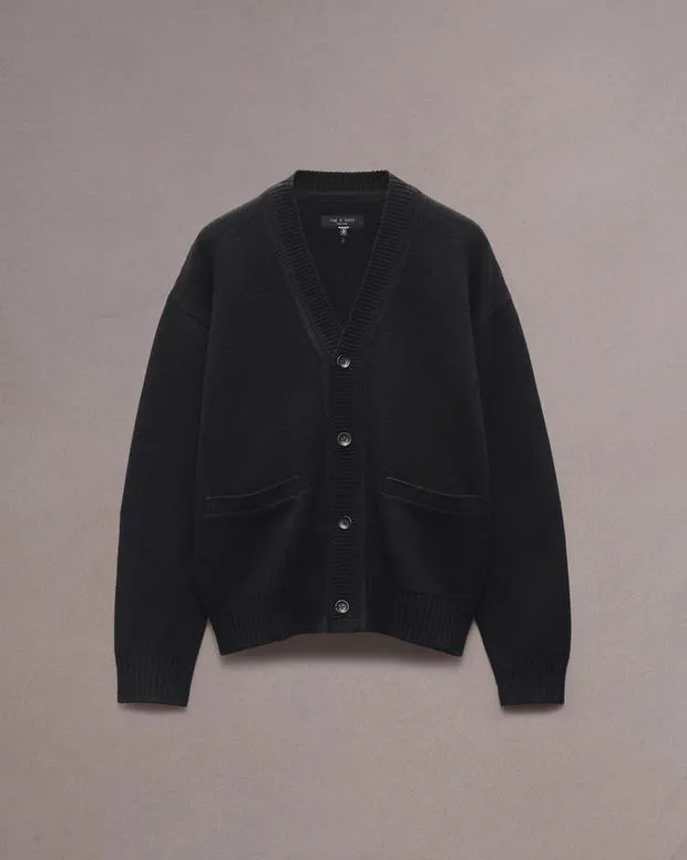 Sweaters Men Rag and Bone Clarkson Wool Cardigan Black