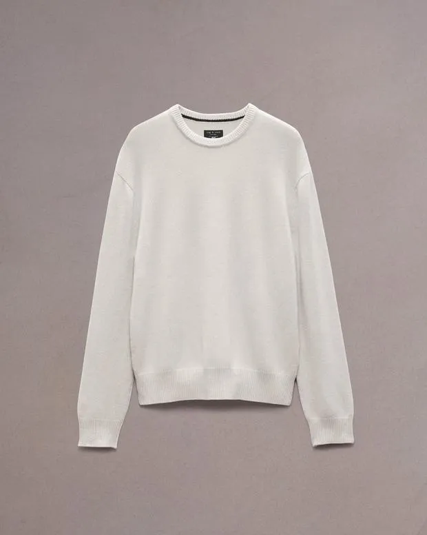 Sweaters Men Rag and Bone Downing Cashmere Sweater Ivory