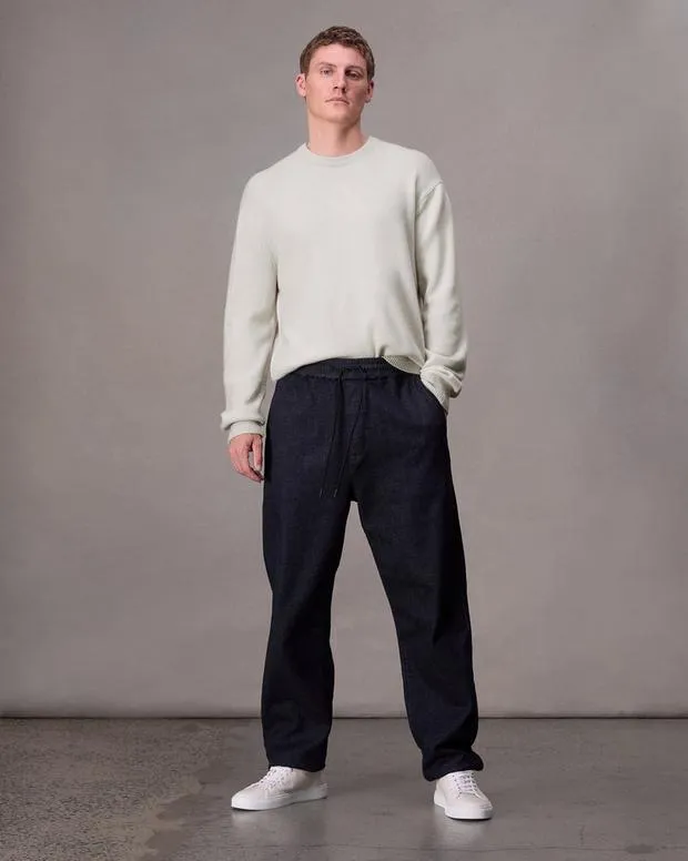 Sweaters Men Rag and Bone Downing Cashmere Sweater Ivory