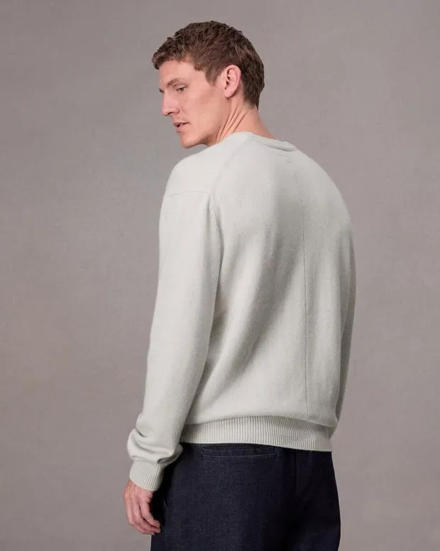 Sweaters Men Rag and Bone Downing Cashmere Sweater Ivory