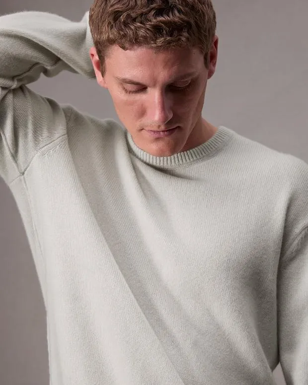 Sweaters Men Rag and Bone Downing Cashmere Sweater Ivory