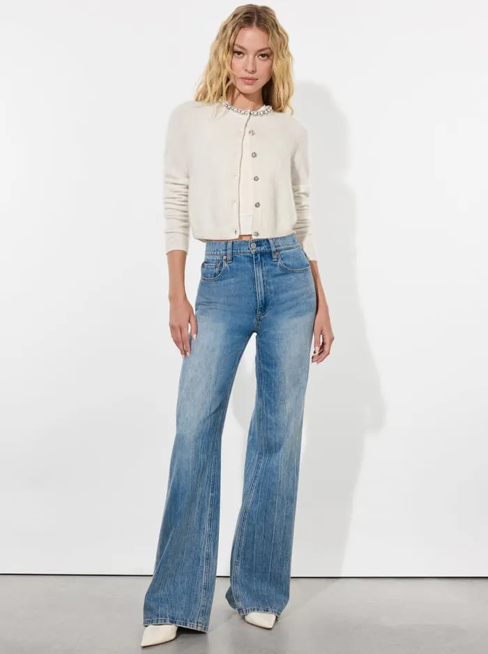 Sweaters Women Alice Olivia Dollie Cardigan Ecru