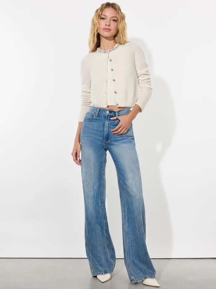 Sweaters Women Alice Olivia Dollie Cardigan Ecru