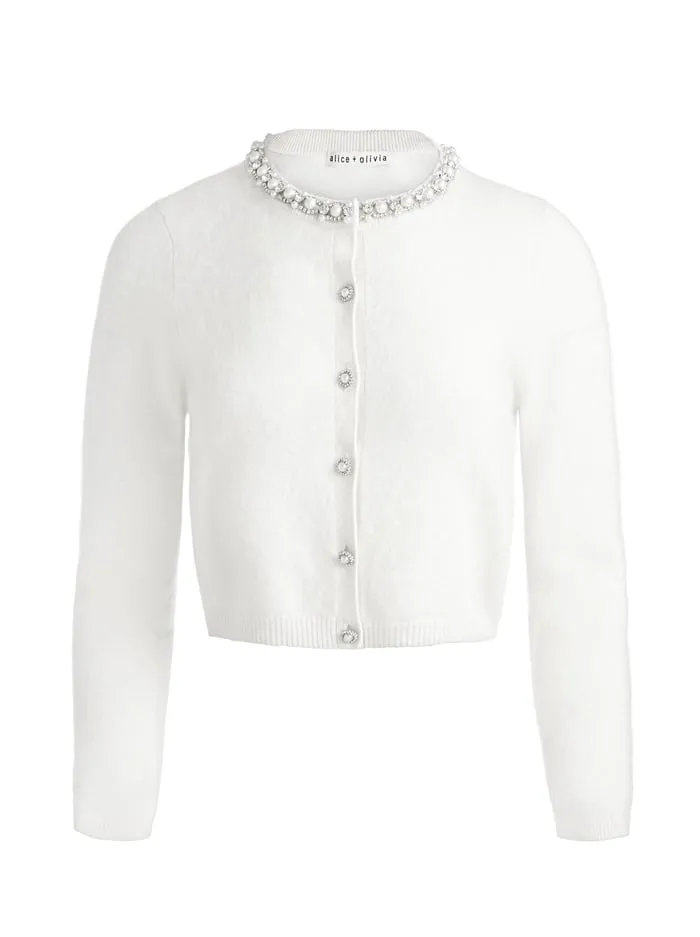 Sweaters Women Alice Olivia Dollie Cardigan Ecru