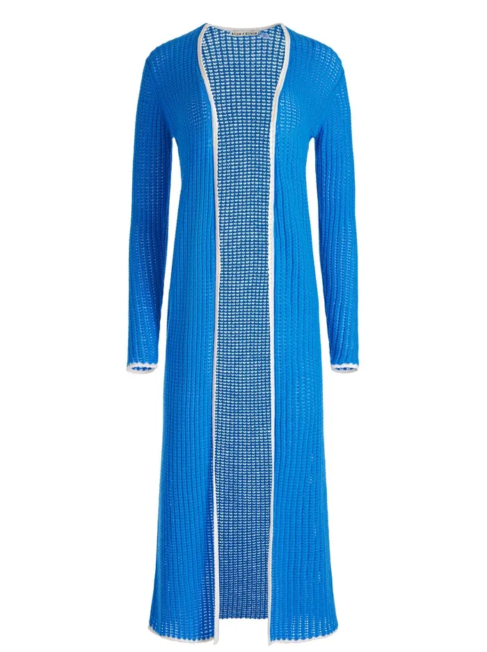 Sweaters Women Alice Olivia Orem Duster French Bluesoft White