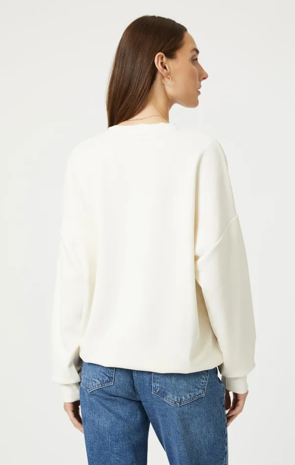 Sweatshirt In Antique White Women Mavi Jeans Loungewear Sweatshirt In Antique White Women Mavi Jeans Loungewear