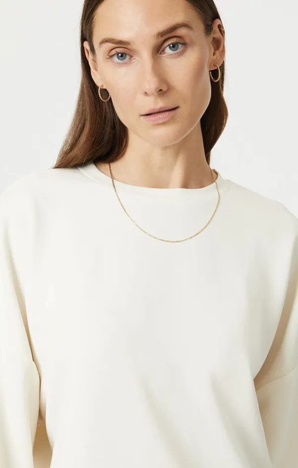 Sweatshirt In Antique White Women Mavi Jeans Loungewear Sweatshirt In Antique White Women Mavi Jeans Loungewear