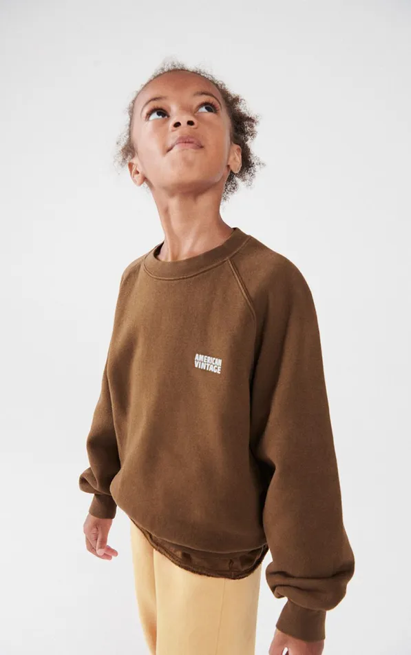 Sweatshirt Izubird Candied Chestnut Vintage Kids American Vintage Sweatshirts