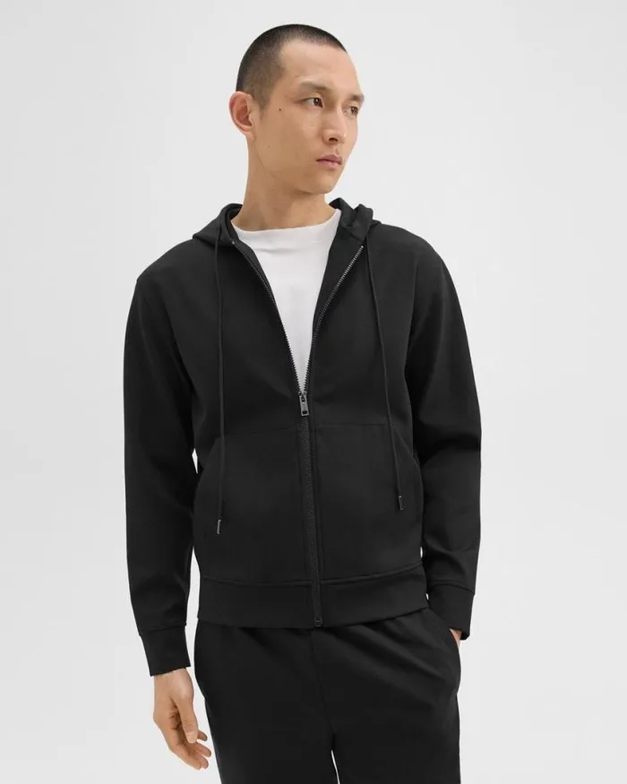 Sweatshirts Hoodies Men Theory ZipUp Hoodie In Scuba Black