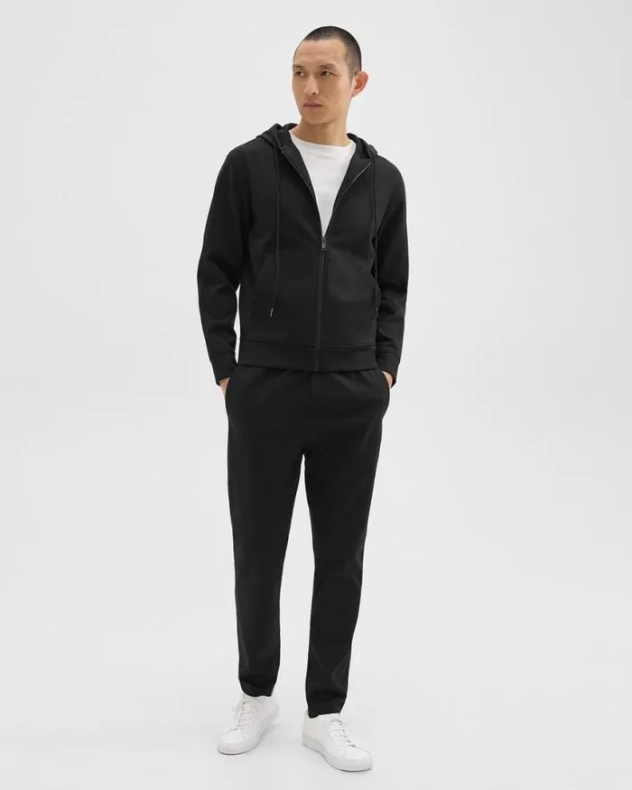 Sweatshirts Hoodies Men Theory ZipUp Hoodie In Scuba Black Sweatshirts Hoodies Men Theory ZipUp Hoodie In Scuba Black