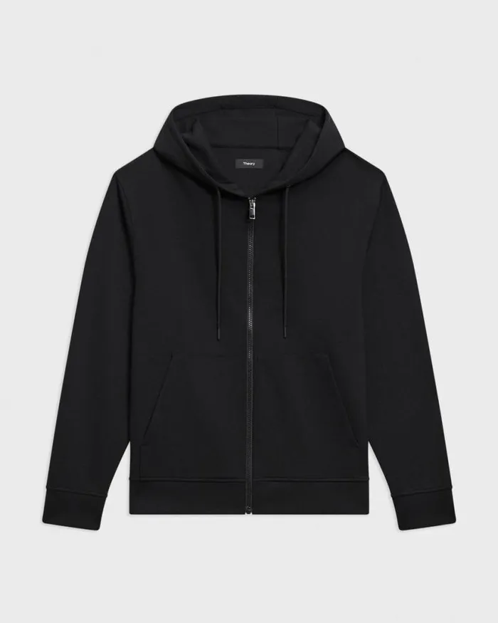 Sweatshirts Hoodies Men Theory ZipUp Hoodie In Scuba Black Sweatshirts Hoodies Men Theory ZipUp Hoodie In Scuba Black