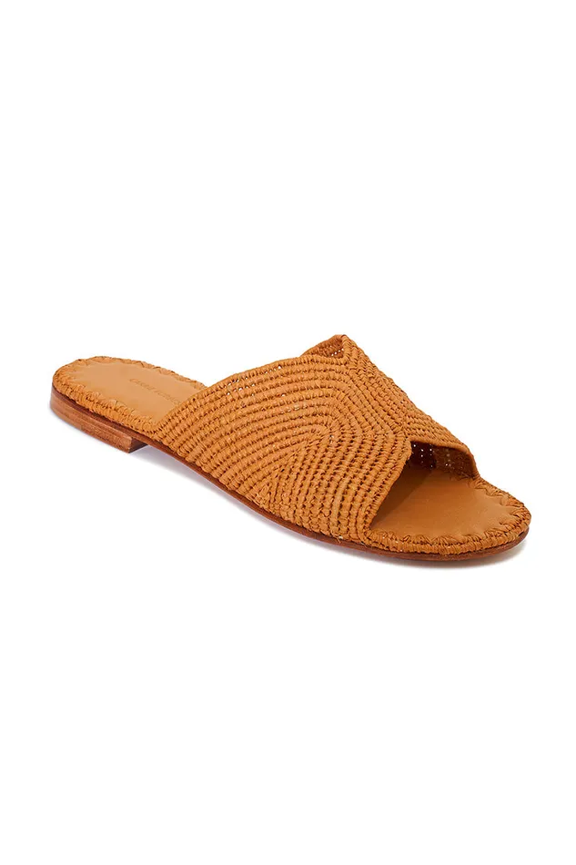 Swim Women LoveShackFancy Carrie Forbes Salon Sandals Cognac