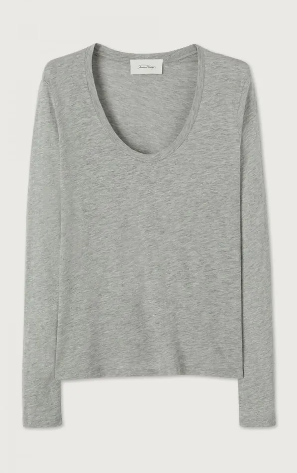 TShirt Jacksonville Heather Grey Women American Vintage Long Sleeve TShirts TShirt Jacksonville Heather Grey Women American Vintage Long Sleeve TShirts