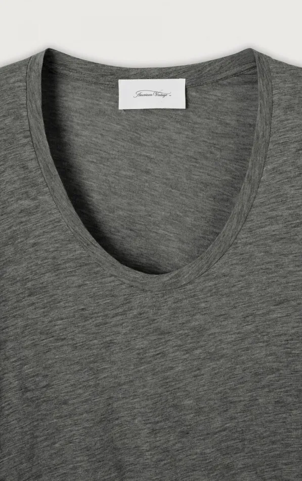 TShirt Jacksonville Melange Charcoal Women American Vintage Long Sleeve TShirts TShirt Jacksonville Melange Charcoal Women American Vintage Long Sleeve TShirts