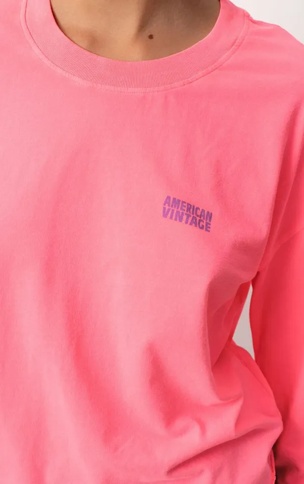 TShirt Pymaz Fluorescent Hortensia Women American Vintage Long Sleeve TShirts TShirt Pymaz Fluorescent Hortensia Women American Vintage Long Sleeve TShirts