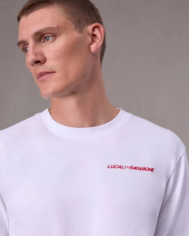 TShirts and Henleys Men Rag and Bone Lucali Rb Tee White