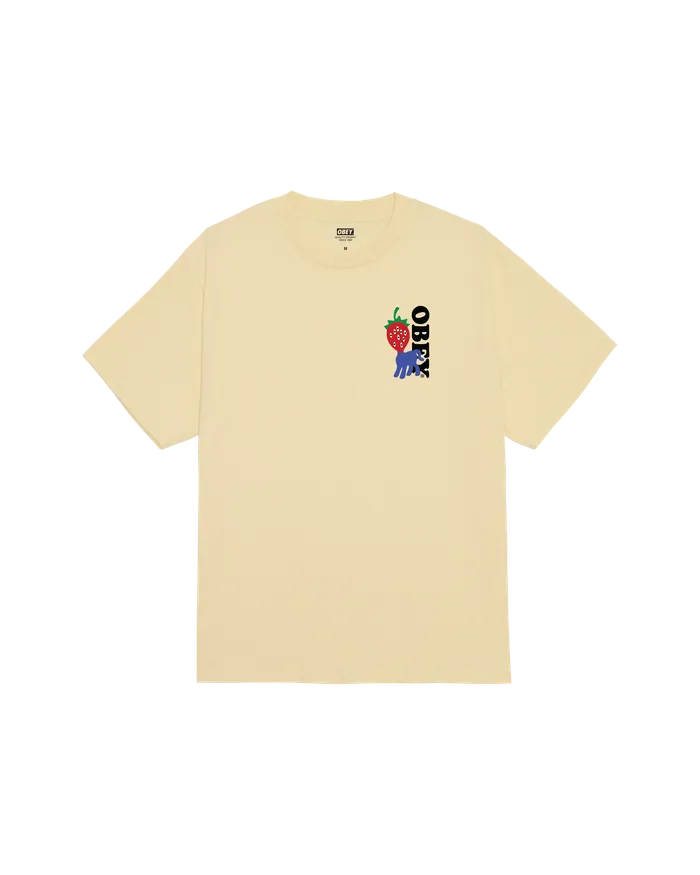 TSHIRTS OBEY Clothing Men OBEY STRAWBERRY CLASSIC TSHIRT Pale Yellow