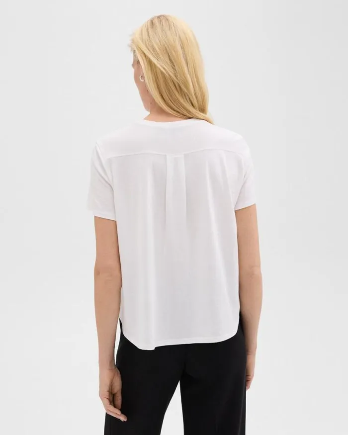 TShirts Tank Tops Women Theory Relaxed Tee In Organic Cotton White TShirts Tank Tops Women Theory Relaxed Tee In Organic Cotton White