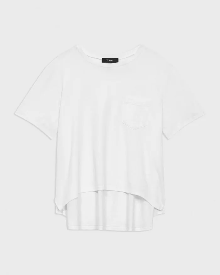 TShirts Tank Tops Women Theory Relaxed Tee In Organic Cotton White TShirts Tank Tops Women Theory Relaxed Tee In Organic Cotton White