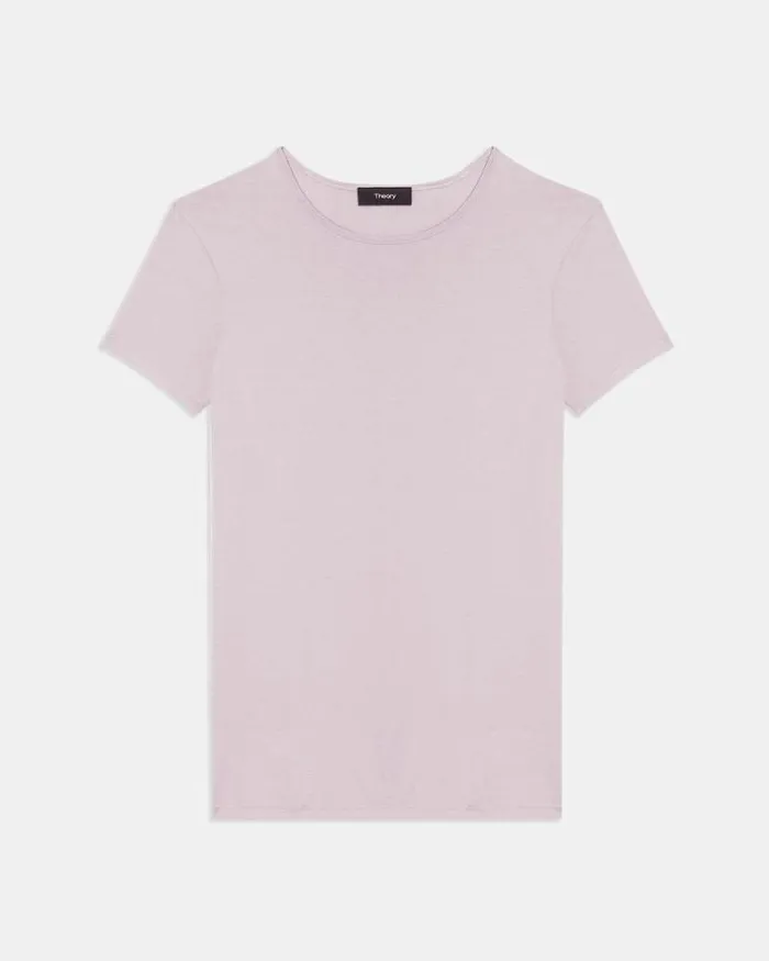 TShirts Tank Tops Women Theory Slim Tee In Organic Cotton Wisteria TShirts Tank Tops Women Theory Slim Tee In Organic Cotton Wisteria