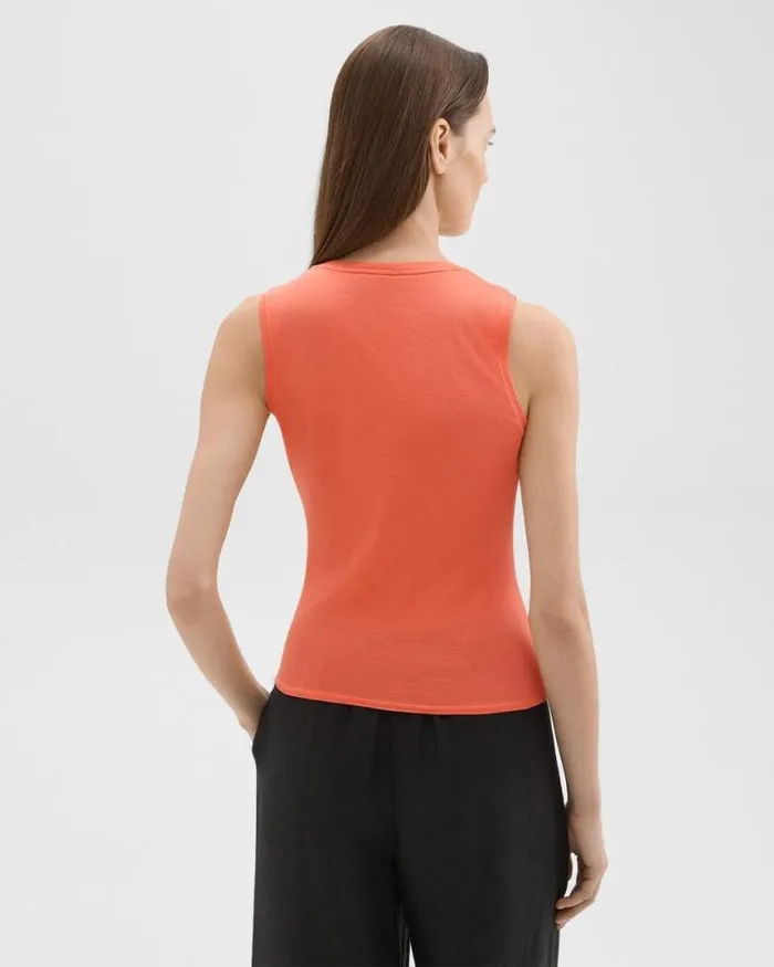 TShirts Tank Tops Women Theory Tiny Tank In Organic Cotton Bright Coral TShirts Tank Tops Women Theory Tiny Tank In Organic Cotton Bright Coral