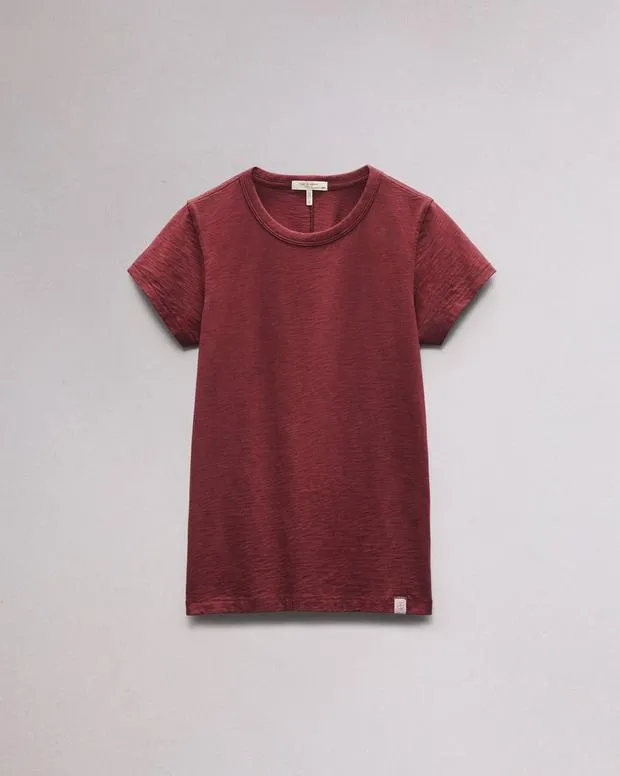 TShirts Women Rag and Bone The Slub Tee Burgundy