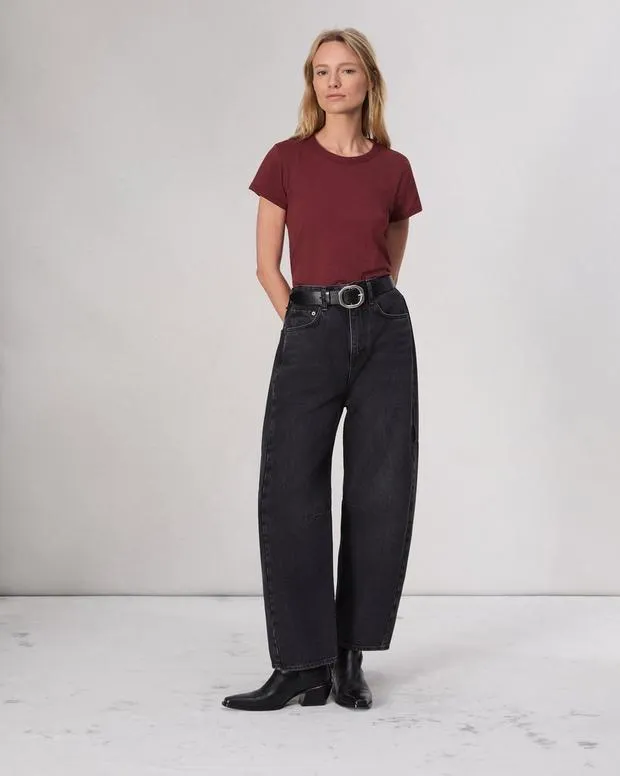 TShirts Women Rag and Bone The Slub Tee Burgundy