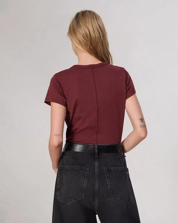 TShirts Women Rag and Bone The Slub Tee Burgundy