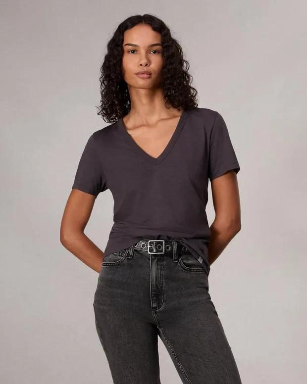 TShirts Women Rag and Bone The Slub Vee Greystone