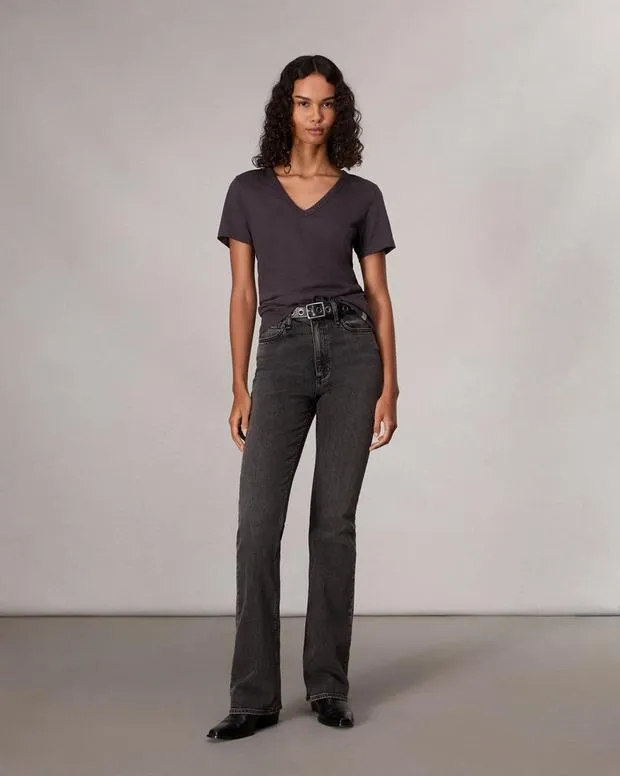 TShirts Women Rag and Bone The Slub Vee Greystone