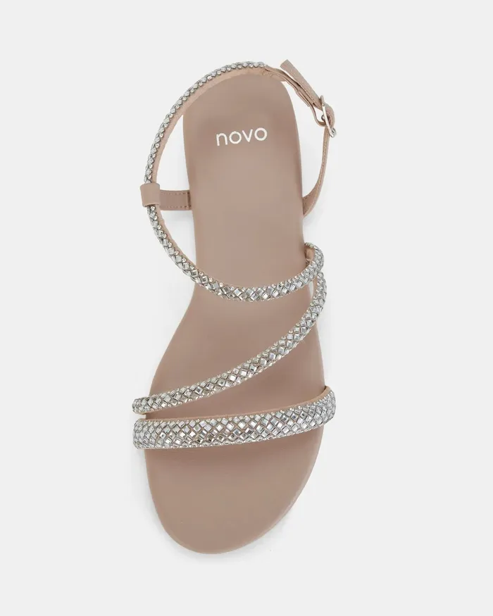 TAISSA NUDE Flat Sandals Women Flat Sandals NOVO Shoes
